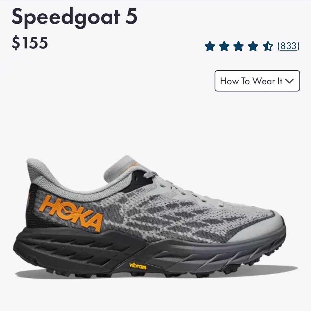Hoka Speedgoat 5 size 8 wide